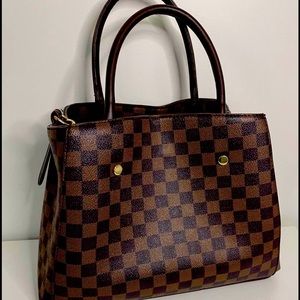 Brown checkered bag